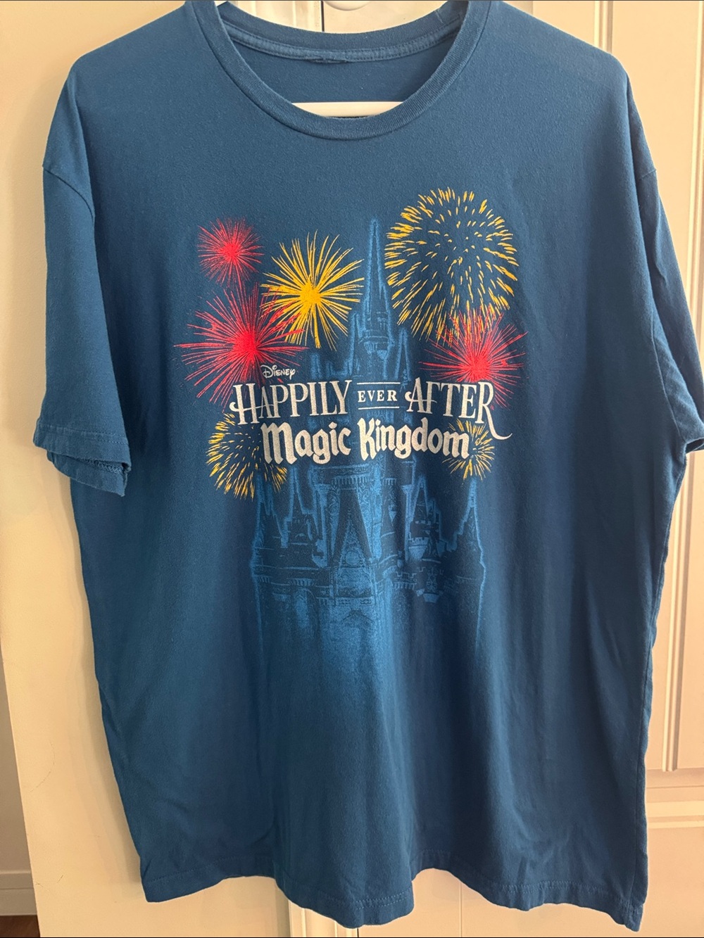 Disney Blue 'Happily Ever After' Magic Kingdom Fireworks Tee